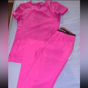 Women’s Pink Scrub Set- HeartSoul